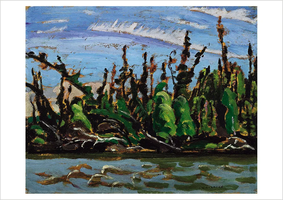 pomegranate-postcards-a-y-jackson-yellowknife-forest-postkarte image 1