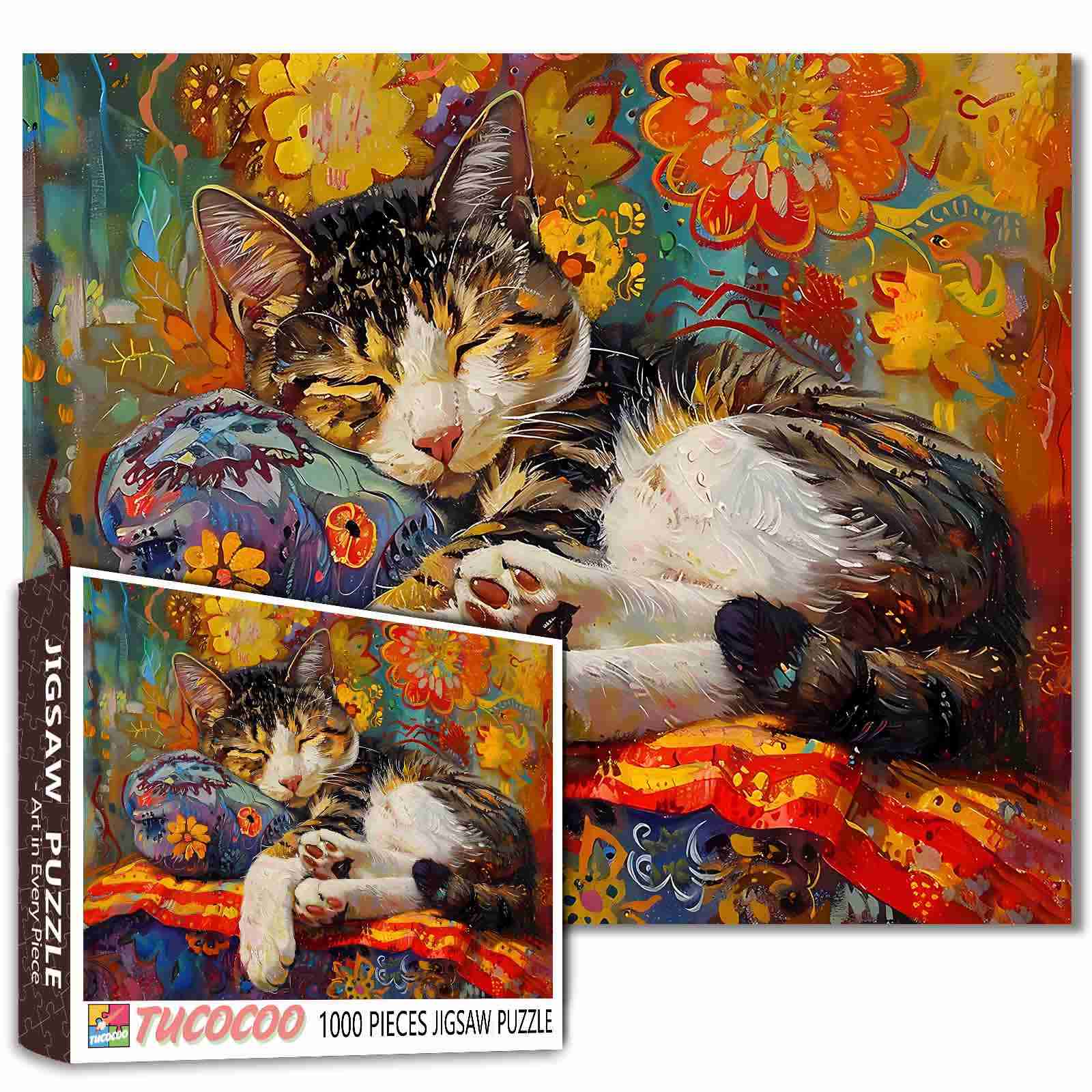 tucocoo-cozy-cat-nap-puzzle-1000-teile-katze image 1