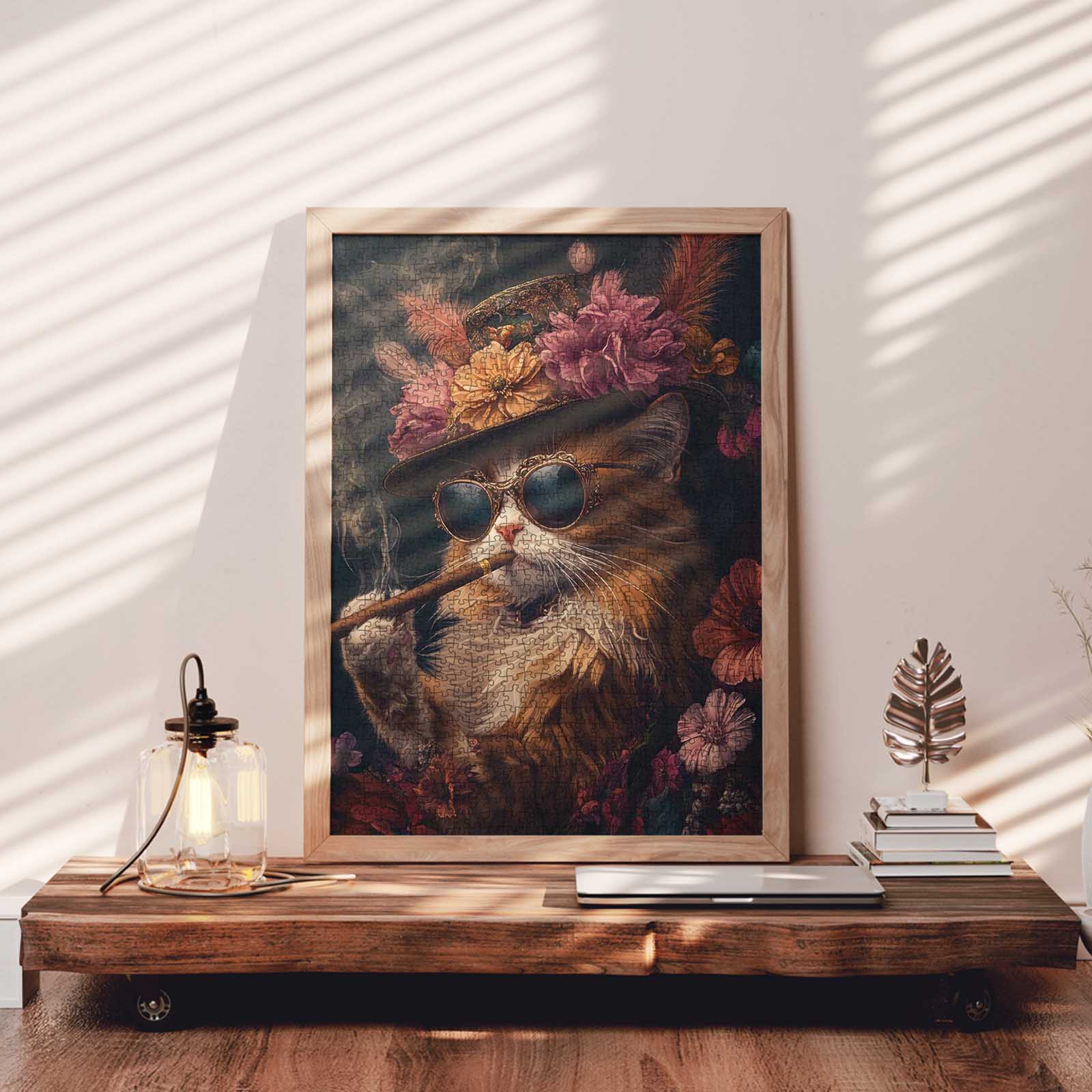 tucocoo-stylish-cat-with-cigars-puzzle-1000-teile image 3