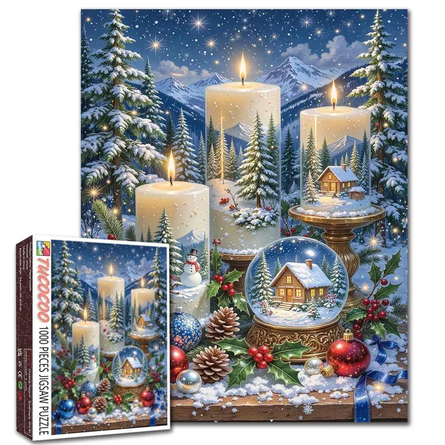tucocoo-cozy-christmas-candle-forest-puzzle-1000-teile-weihnachten image 1