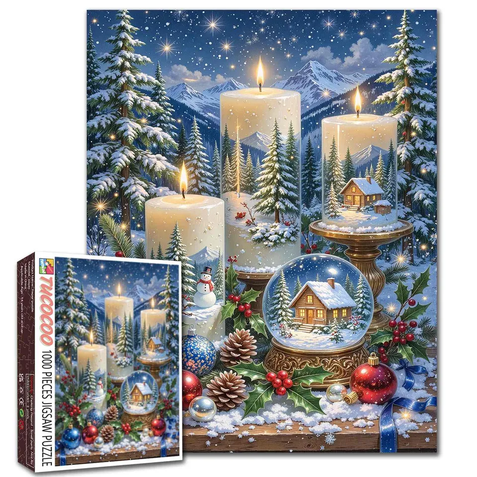 tucocoo-cozy-christmas-candle-forest-puzzle-1000-teile-weihnachten image 1