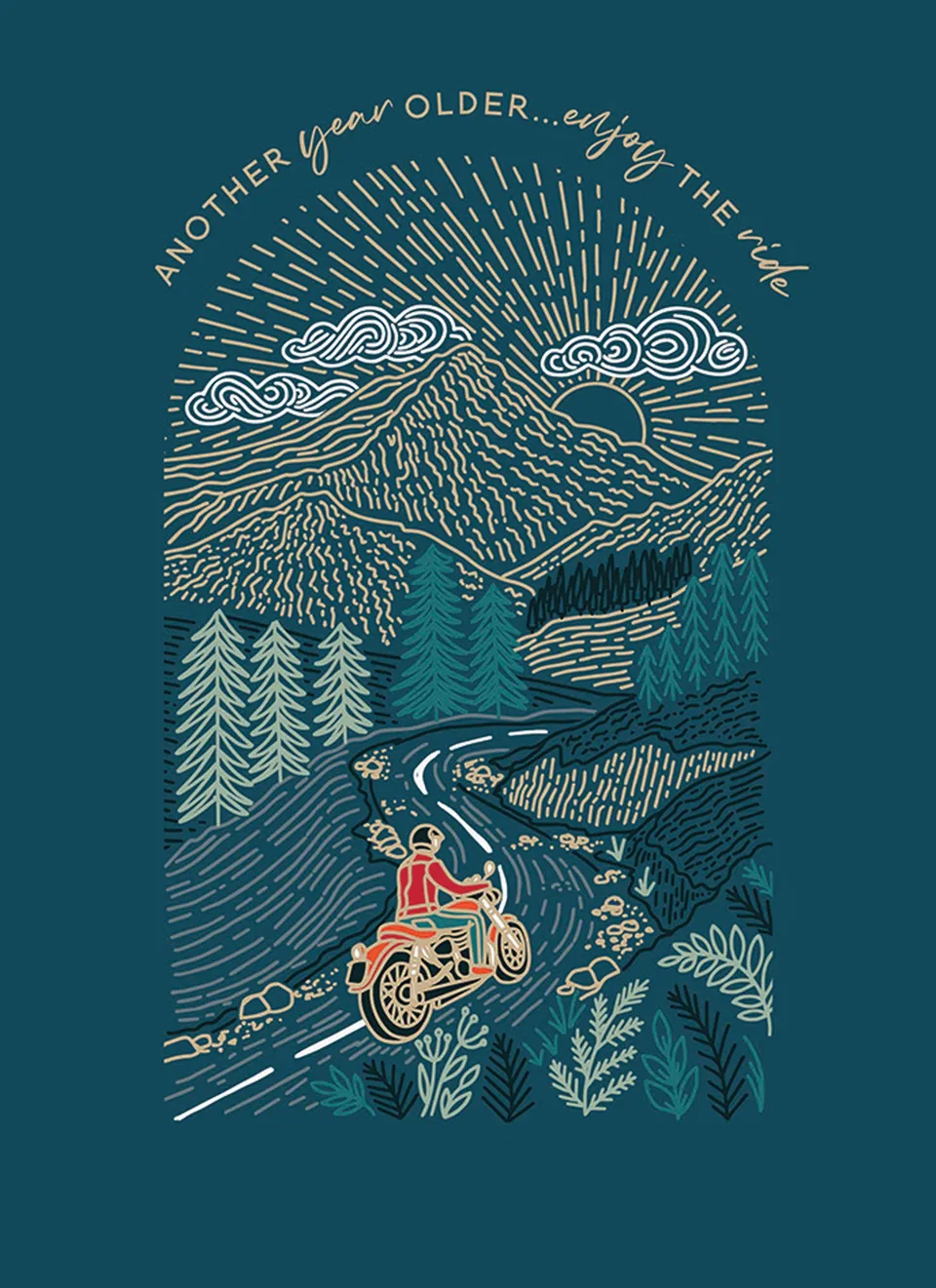 otter-house-elliott-rider-gru-karte-motorrad-geburtstag image 1