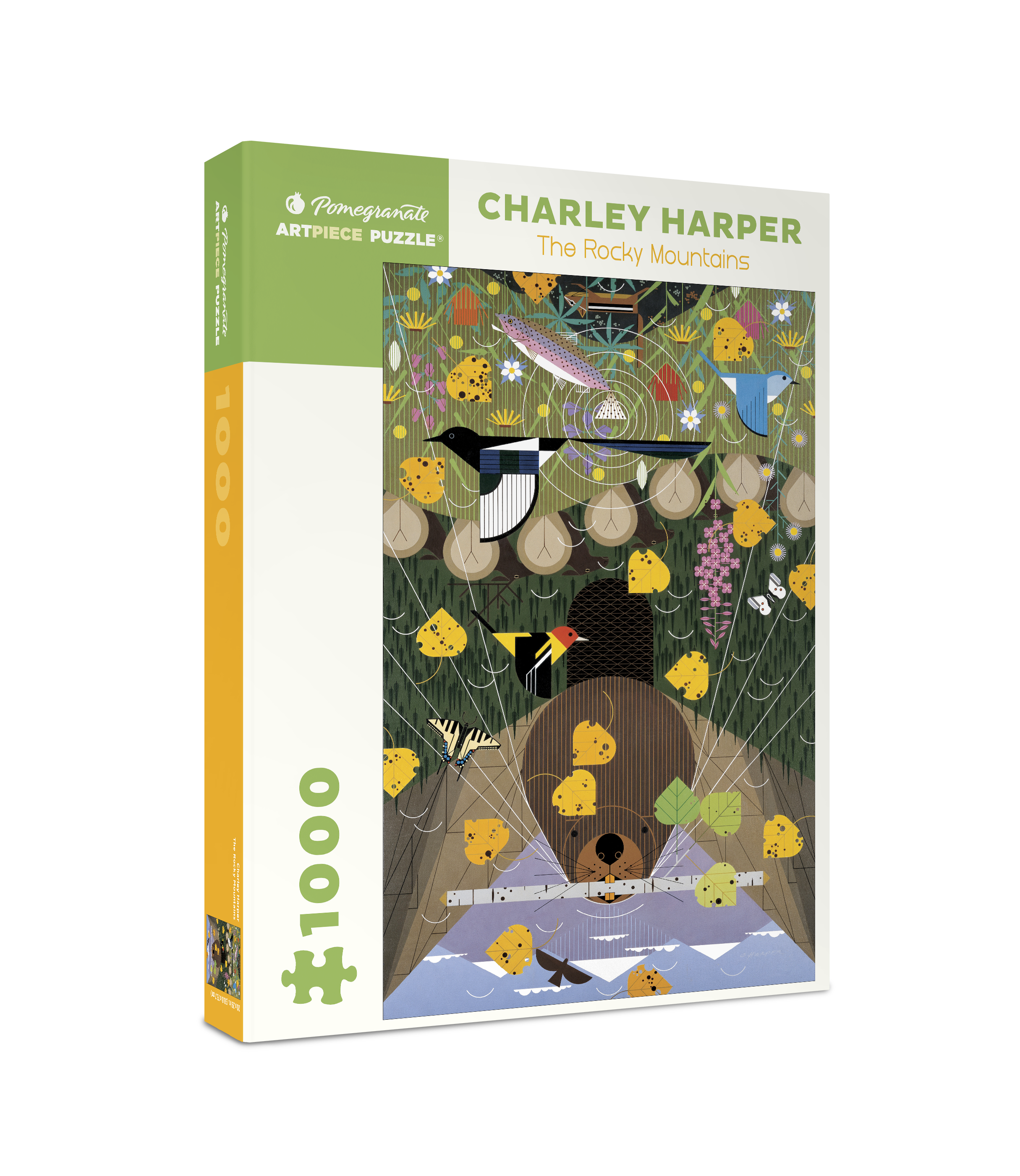 pomegranate-jigsaw-puzzles-charley-harper-rocky-mountains-puzzle-1000 image 1
