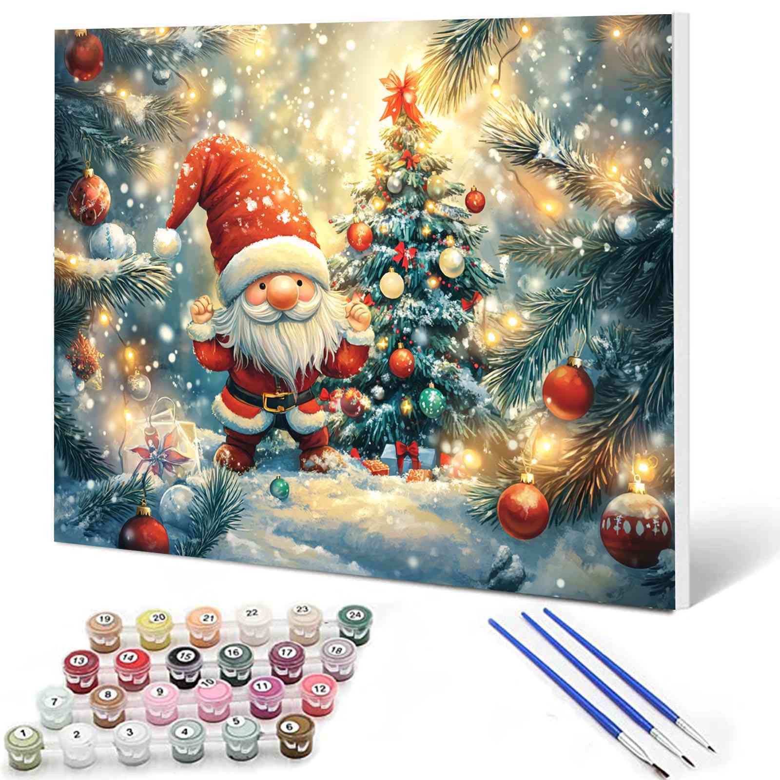 tucocoo-paint-by-numbers-adorable-santa-clau-malset-40x50-weihnachten image 1