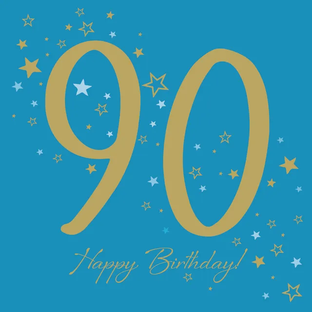 otter-house-age-to-celebrate-90-geburtstagskarte-folie image 1