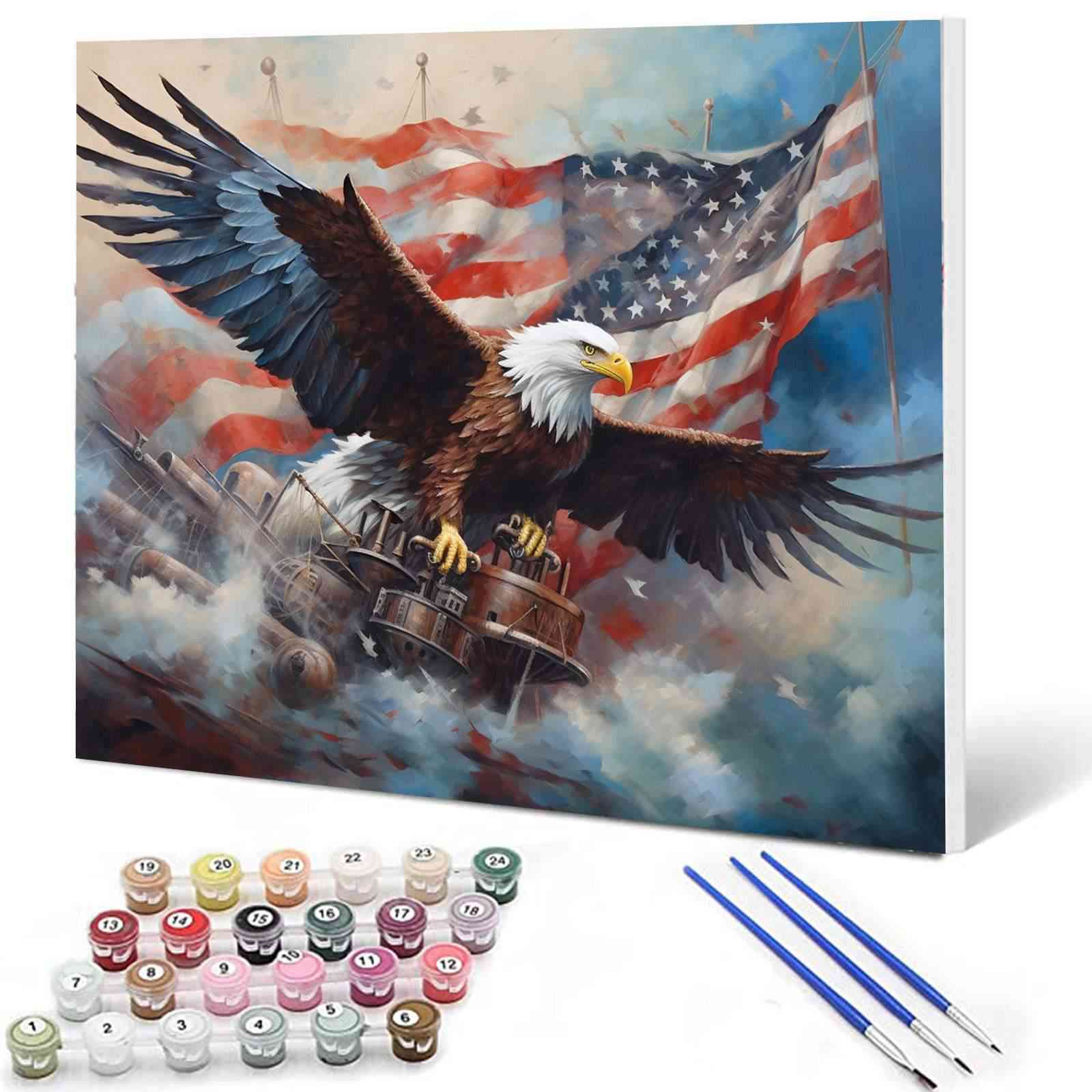 tucocoo-paint-by-numbers-bald-eagle-malen-nach-zahlen-16x20-ohne-rahmen image 1