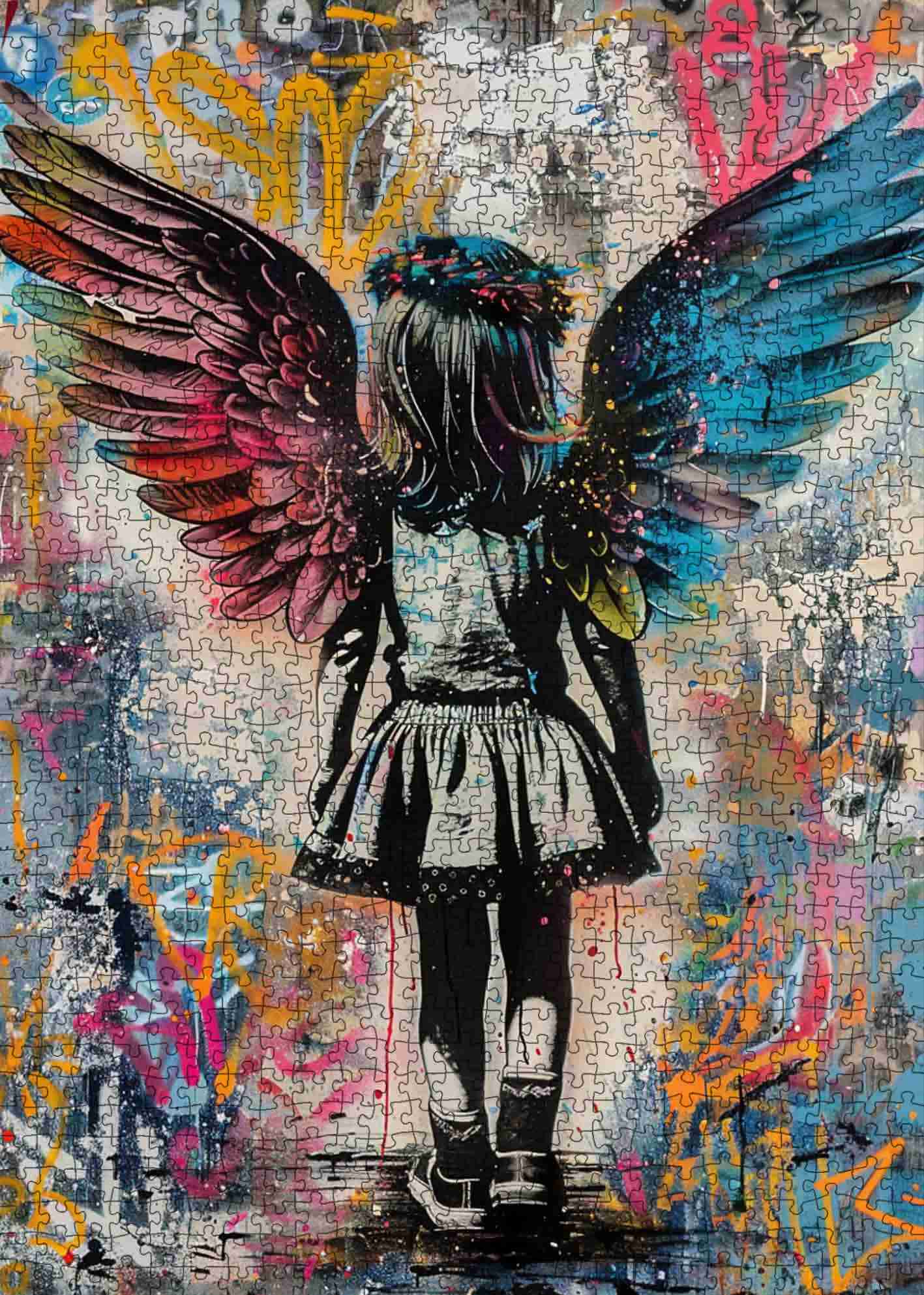 tucocoo-angel-wings-little-girl-puzzle-1000-teile-graffiti image 2