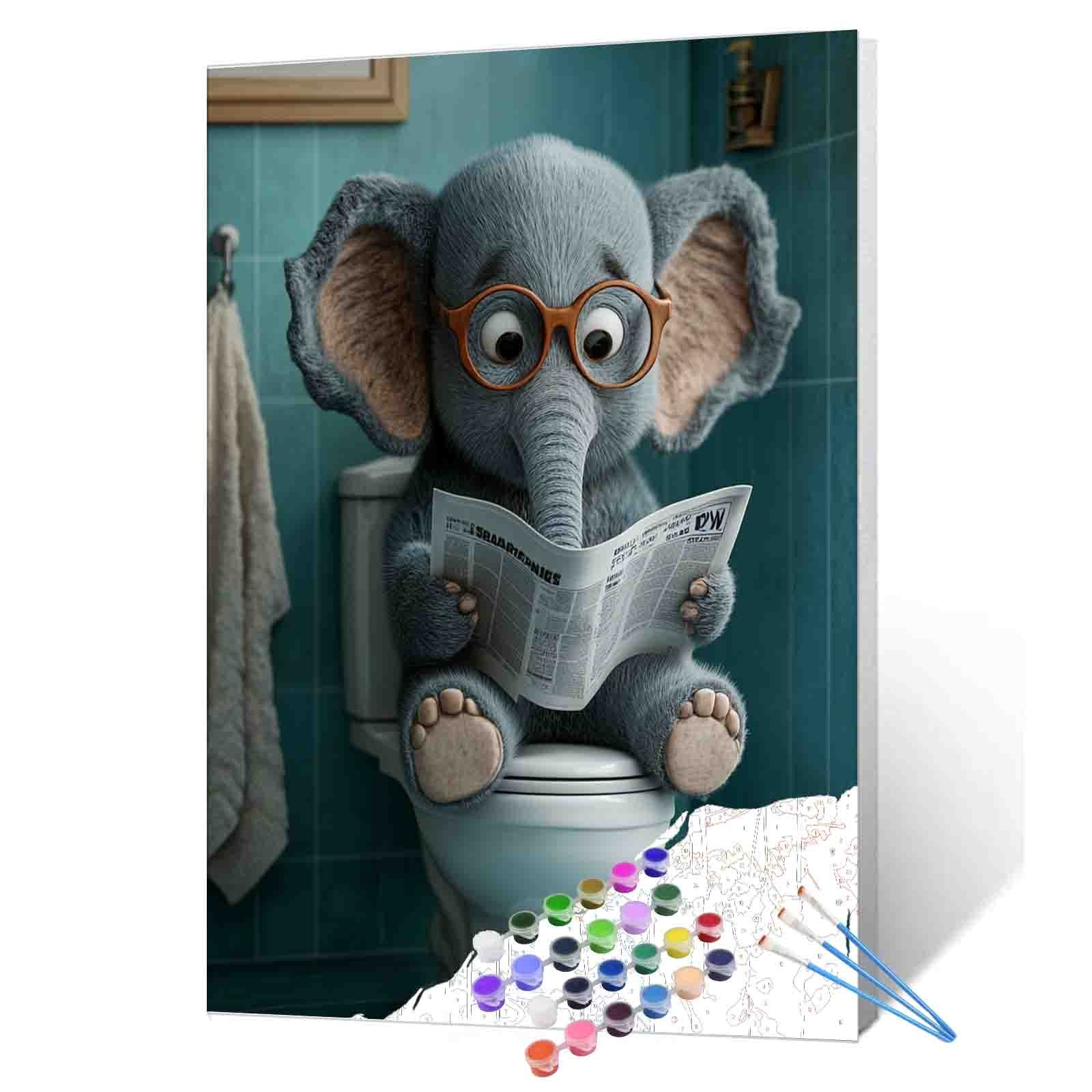 tucocoo-paint-by-numbers-toilet-elephant-malbild-40x50-ohne-rahmen image 1