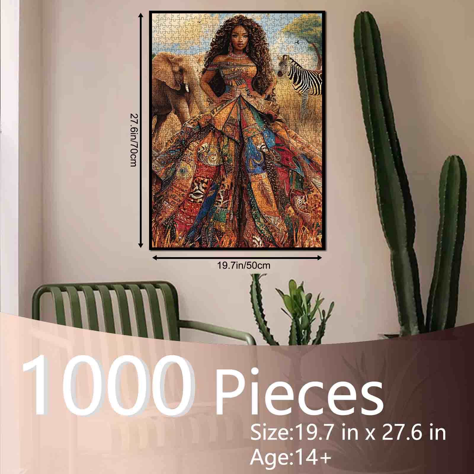 tucocoo-queen-african-patchwork-dress-puzzle-1000-teile-portrait image 5