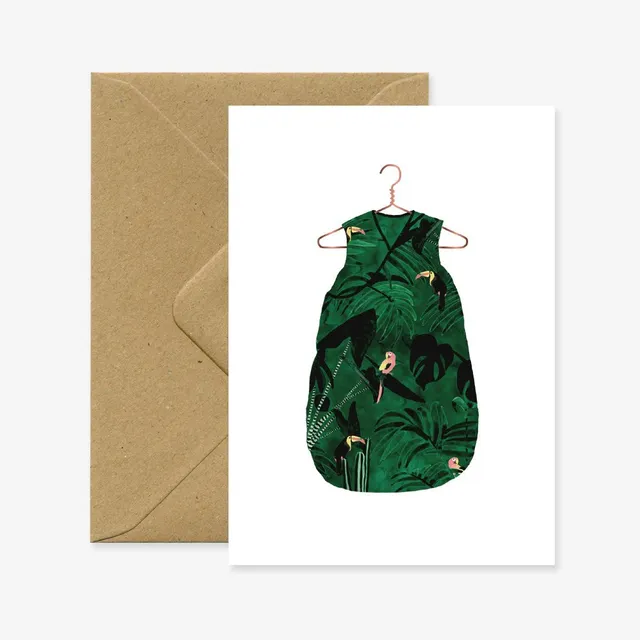 all-the-ways-to-say-baby-jungle-gru-karte-geburt-a6 image 1