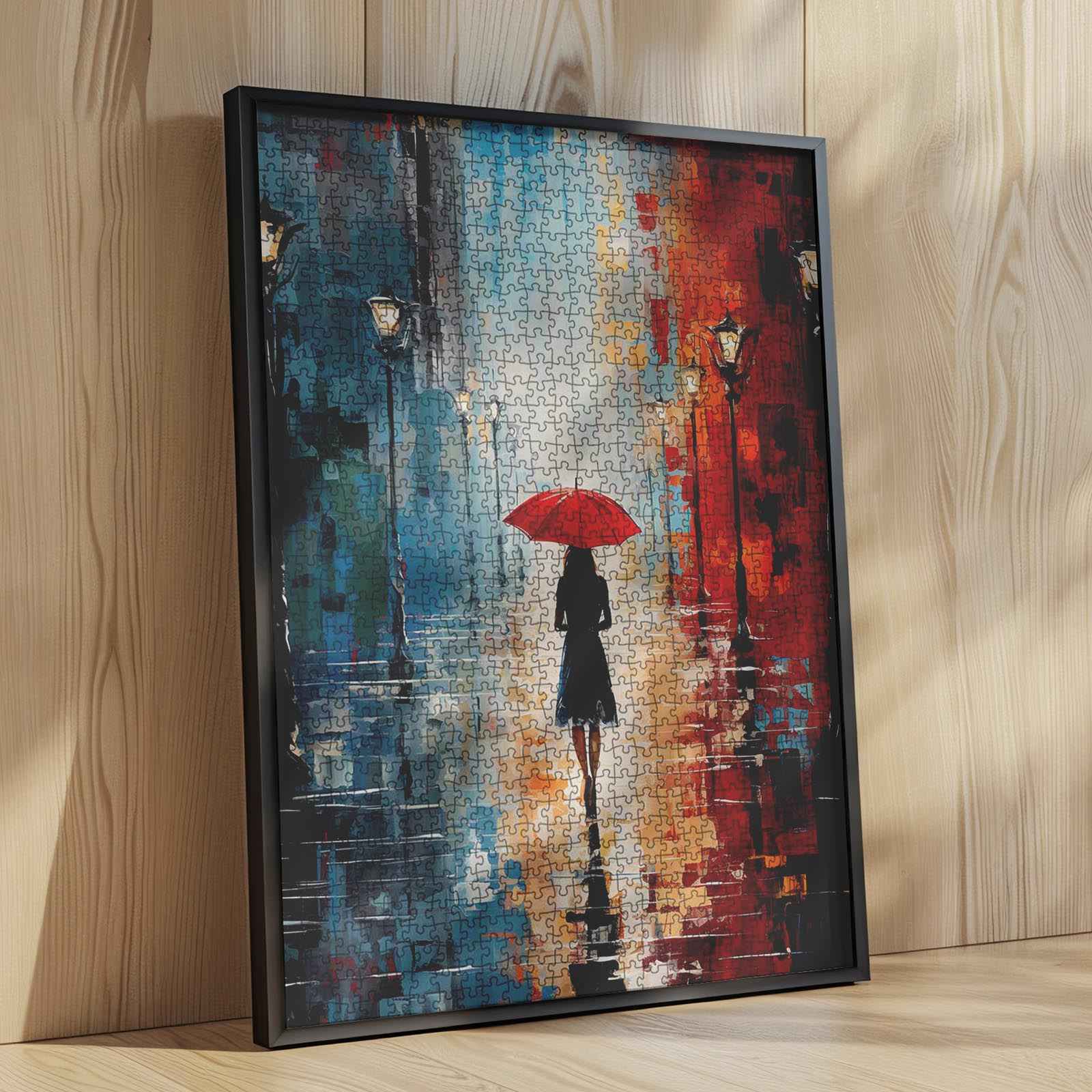tucocoo-red-umbrella-puzzle-1000-teile-regen-motiv image 4