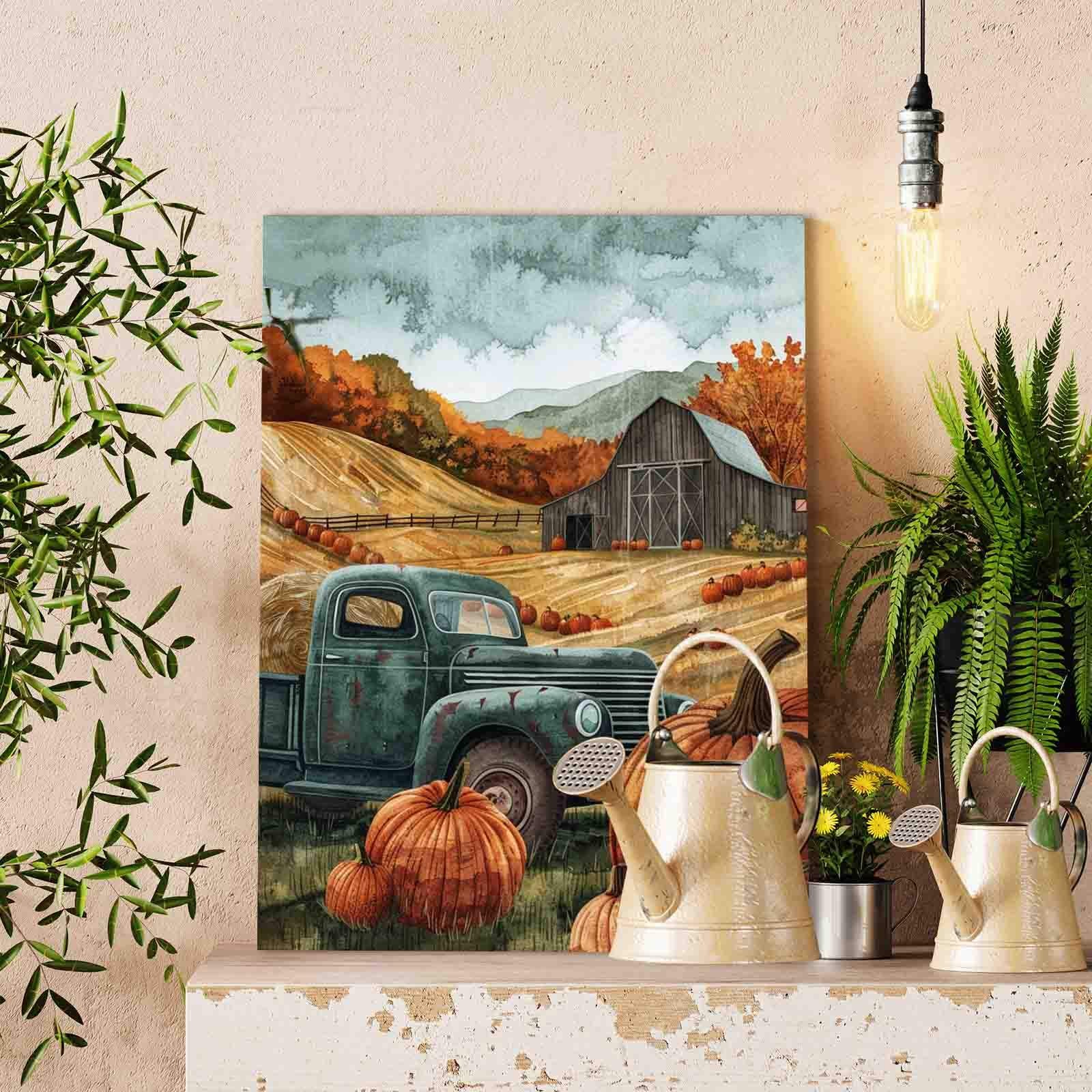 tucocoo-paint-by-numbers-pumpkin-truck-malen-nach-zahlen-40x50-herbst image 2