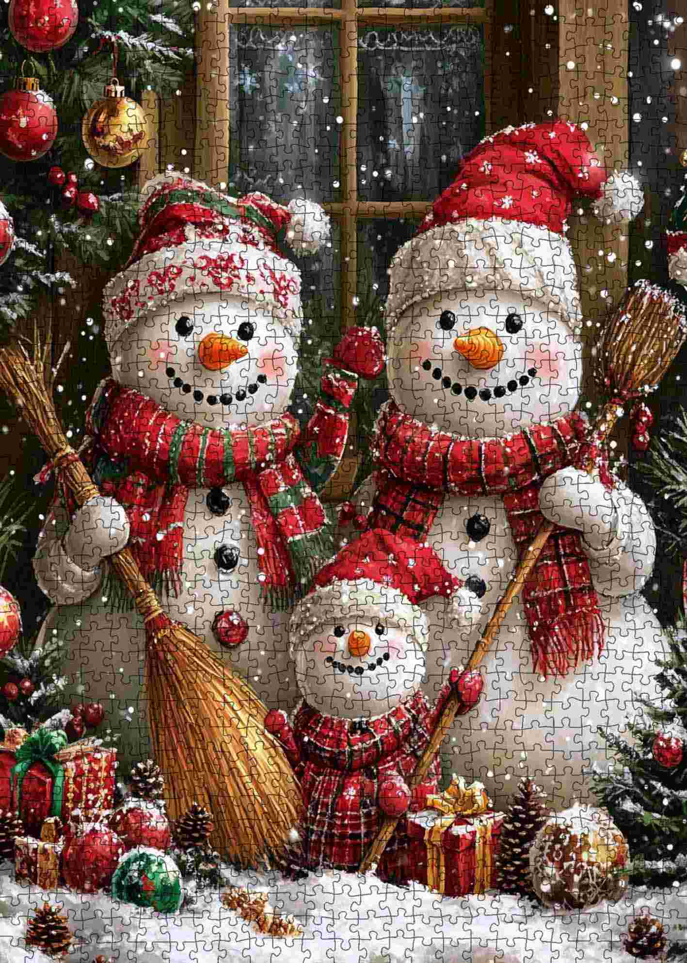 tucocoo-snowman-family-by-window-puzzle-1000-teile image 2