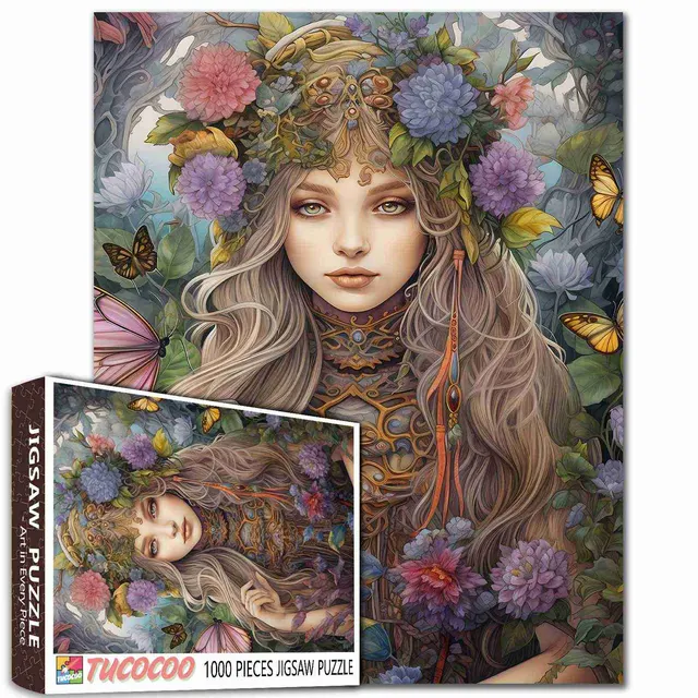 tucocoo-crowned-fairy-in-forest-puzzle-1000-teile-fee image 1