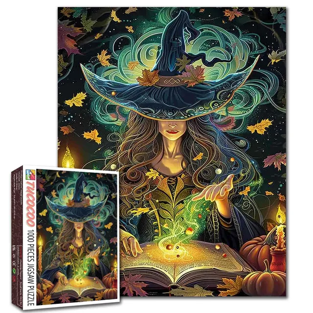 tucocoo-jigsaw-enchanted-witch-spellbook-puzzle-1000-teile-halloween image 1