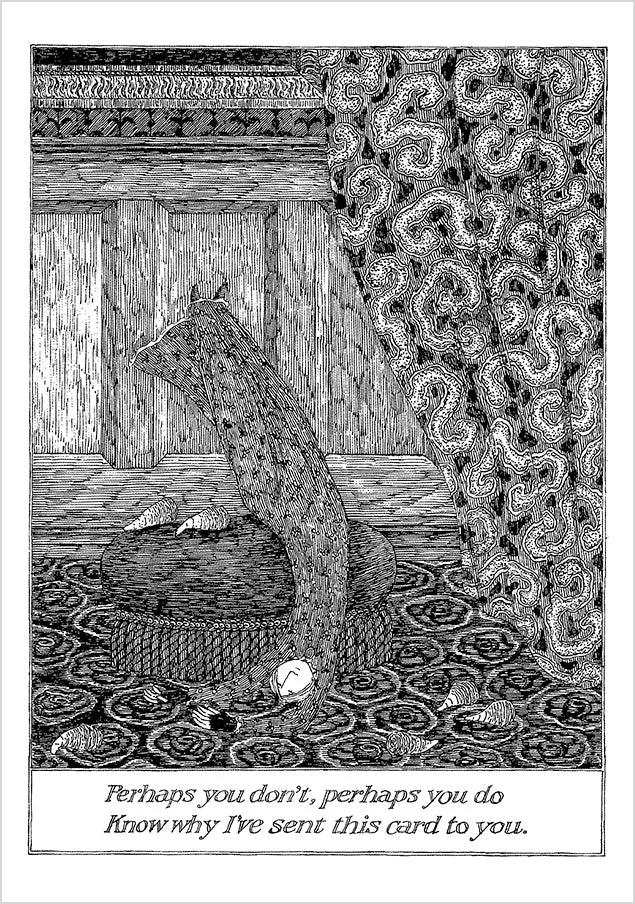 pomegranate-gorey-perhaps-you-do-klappkarte-humor-blanko image 1