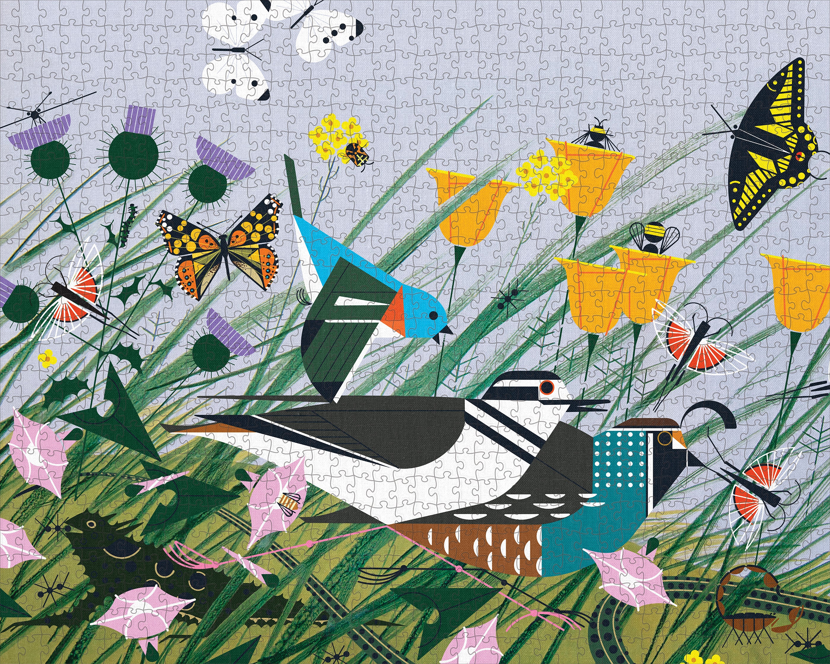 pomegranate-charley-harper-puzzle-1000-teile-once-there-was-a-field image 2
