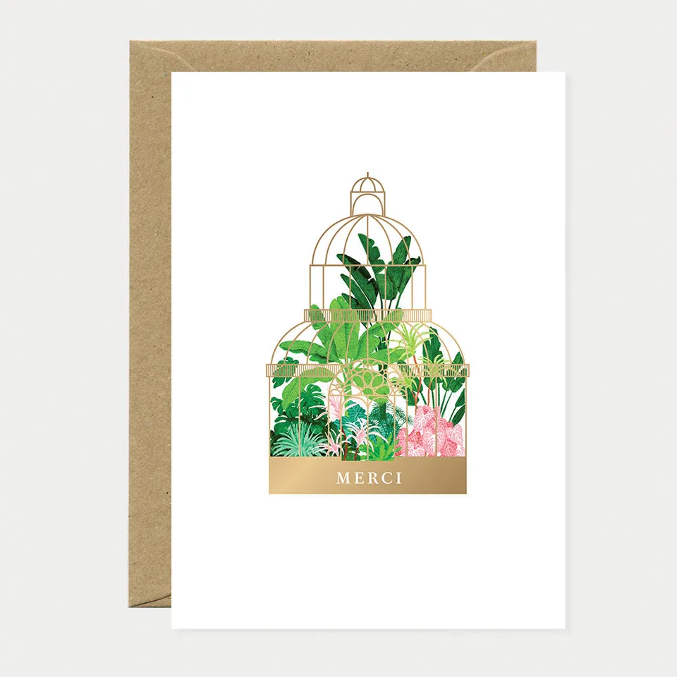 all-the-ways-to-say-merci-greenhouse-dankeskarte-a6-goldfolie image 1
