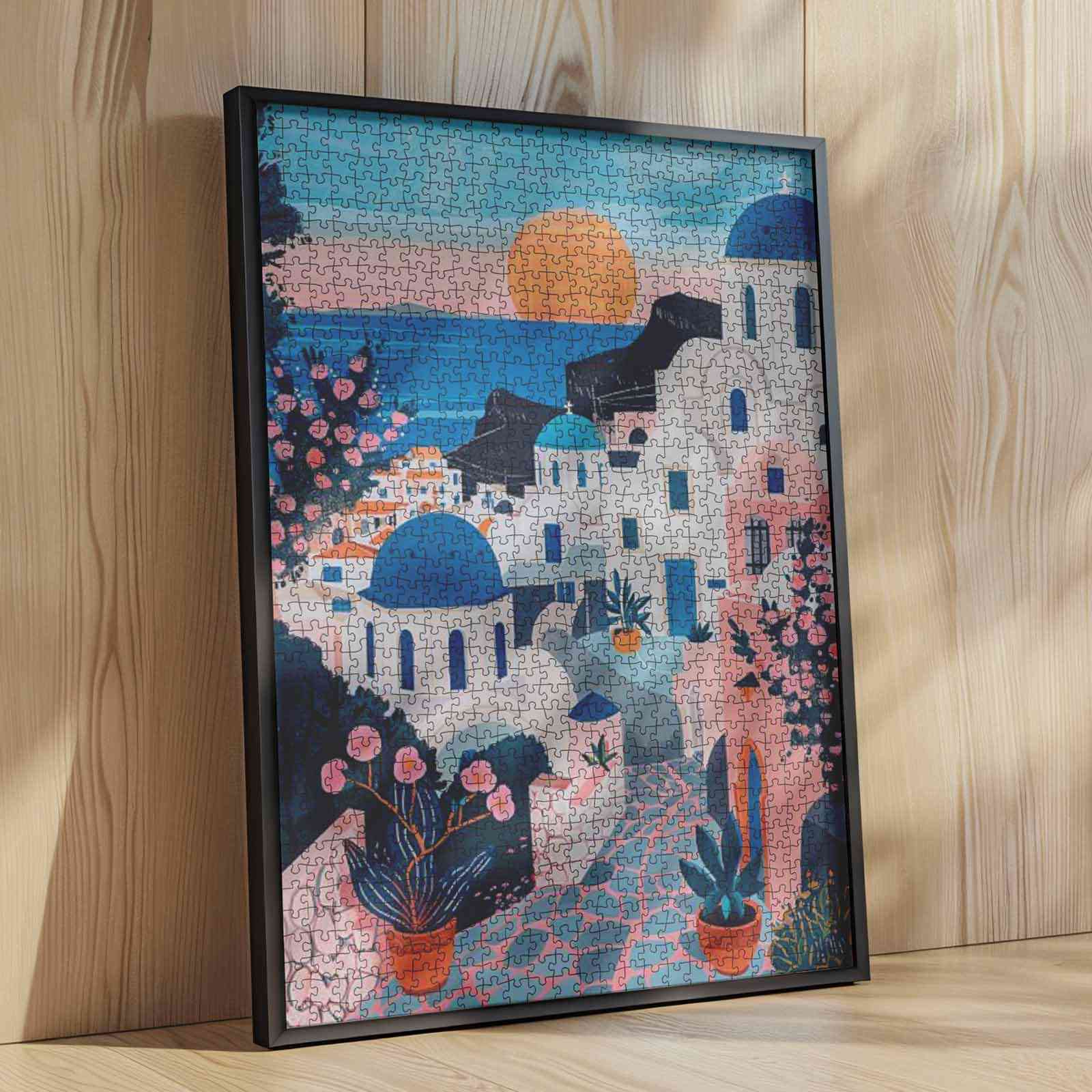 tucocoo-santorini-sunset-view-puzzle-1000-teile-griechenland image 4