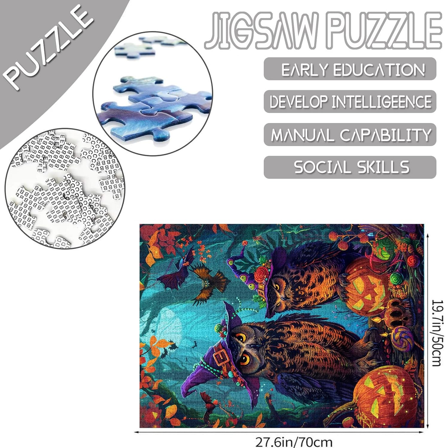 tucocoo-halloween-owl-puzzle-1000-teile-eule-wald image 4