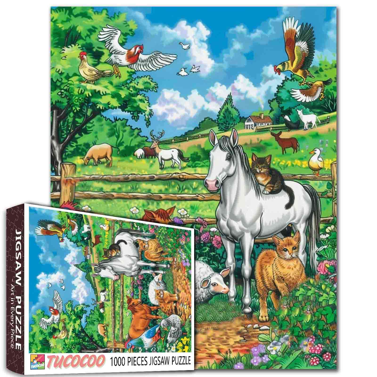 tucocoo-jigsaw-puzzles-peaceful-farm-morning-puzzle-1000-teile-bauernhof image 1