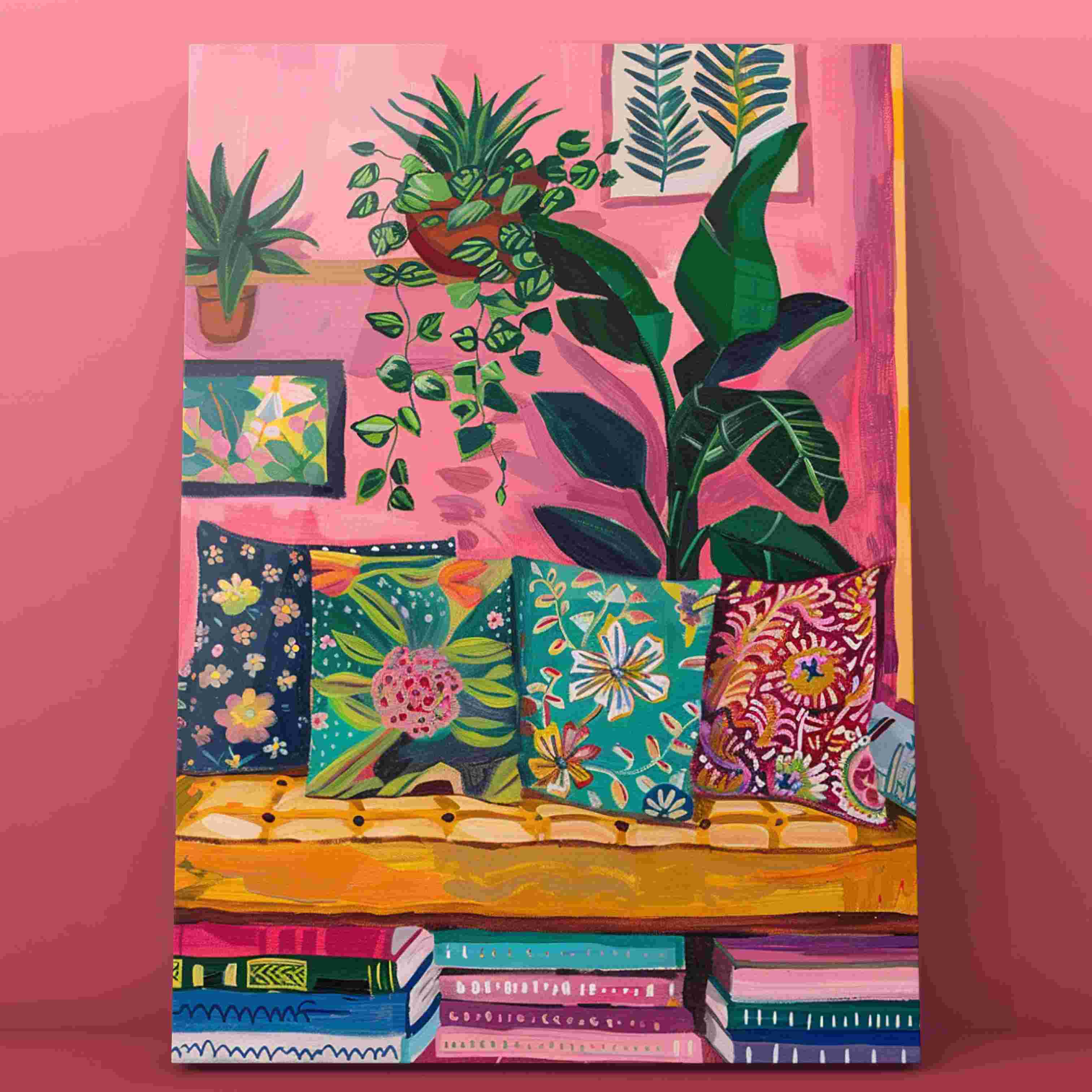 tucocoo-cozy-corner-with-plants-and-pillows-malen-nach-zahlen-40x50 image 2