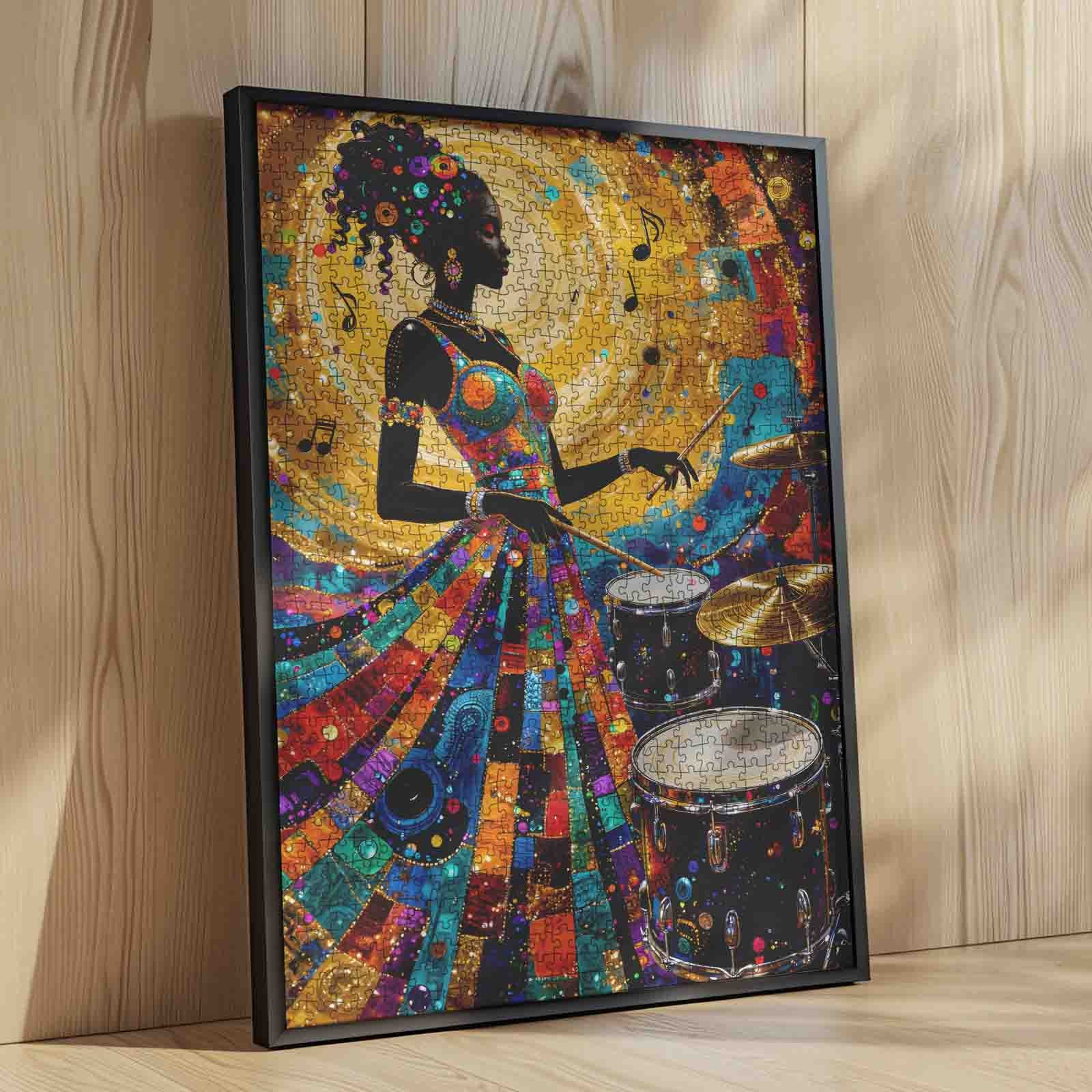 tucocoo-jigsaw-rhythm-of-color-jazz-drummer-puzzle-1000-teile image 4
