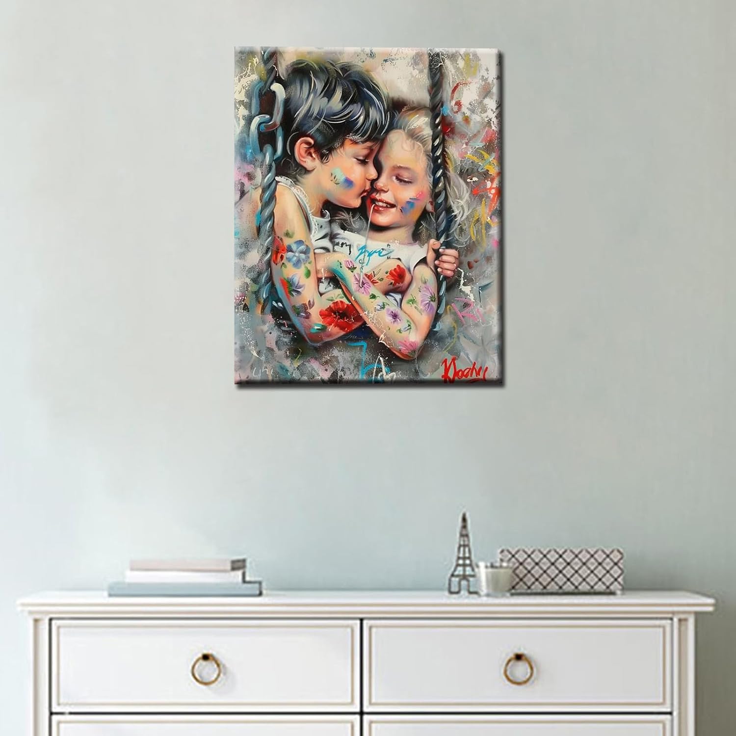 tucocoo-girl-boy-kissing-graffiti-malen-nach-zahlen-40x50cm image 2
