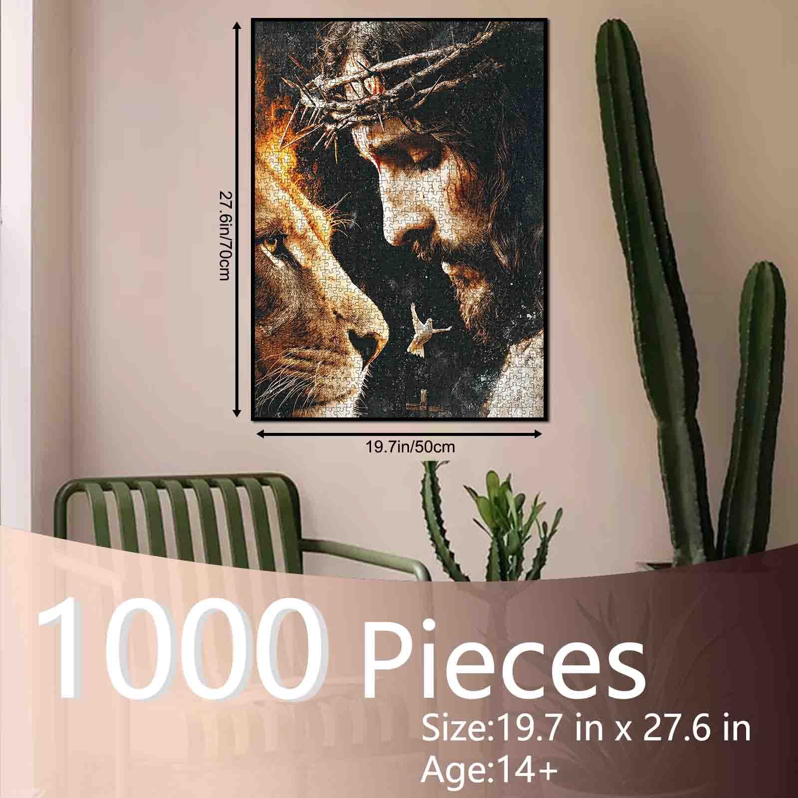 tucocoo-jesus-and-lion-puzzle-1000-teile-glaube image 5
