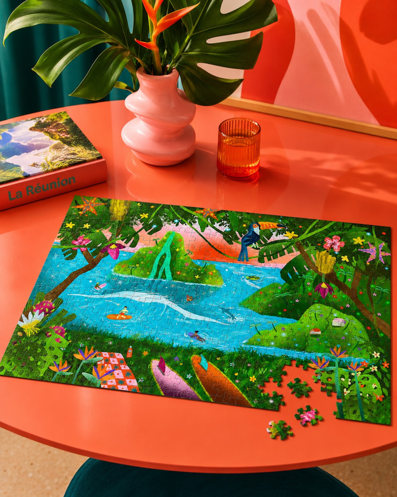lundi-en-huit-pitisdessins-puzzle-1000-teile-sonnenuntergang image 1