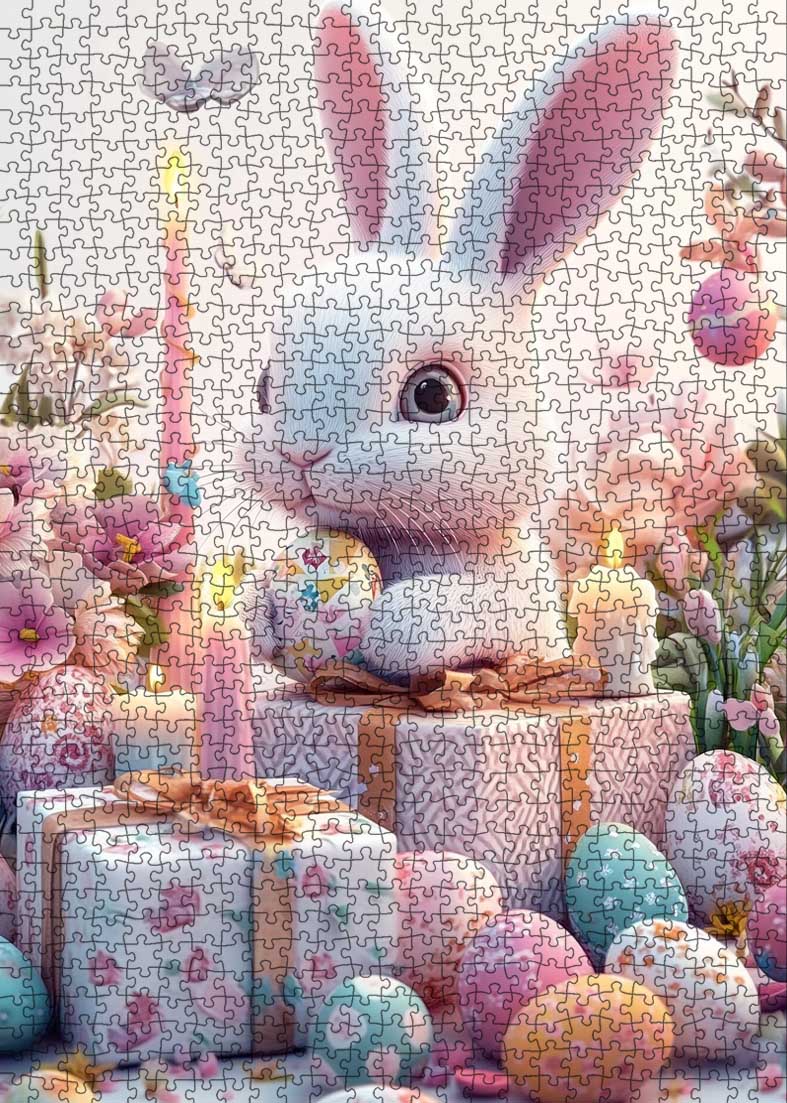 tucocoo-jigsaw-puzzles-osterhase-mit-ostereiern-puzzle-1000-teile image 2