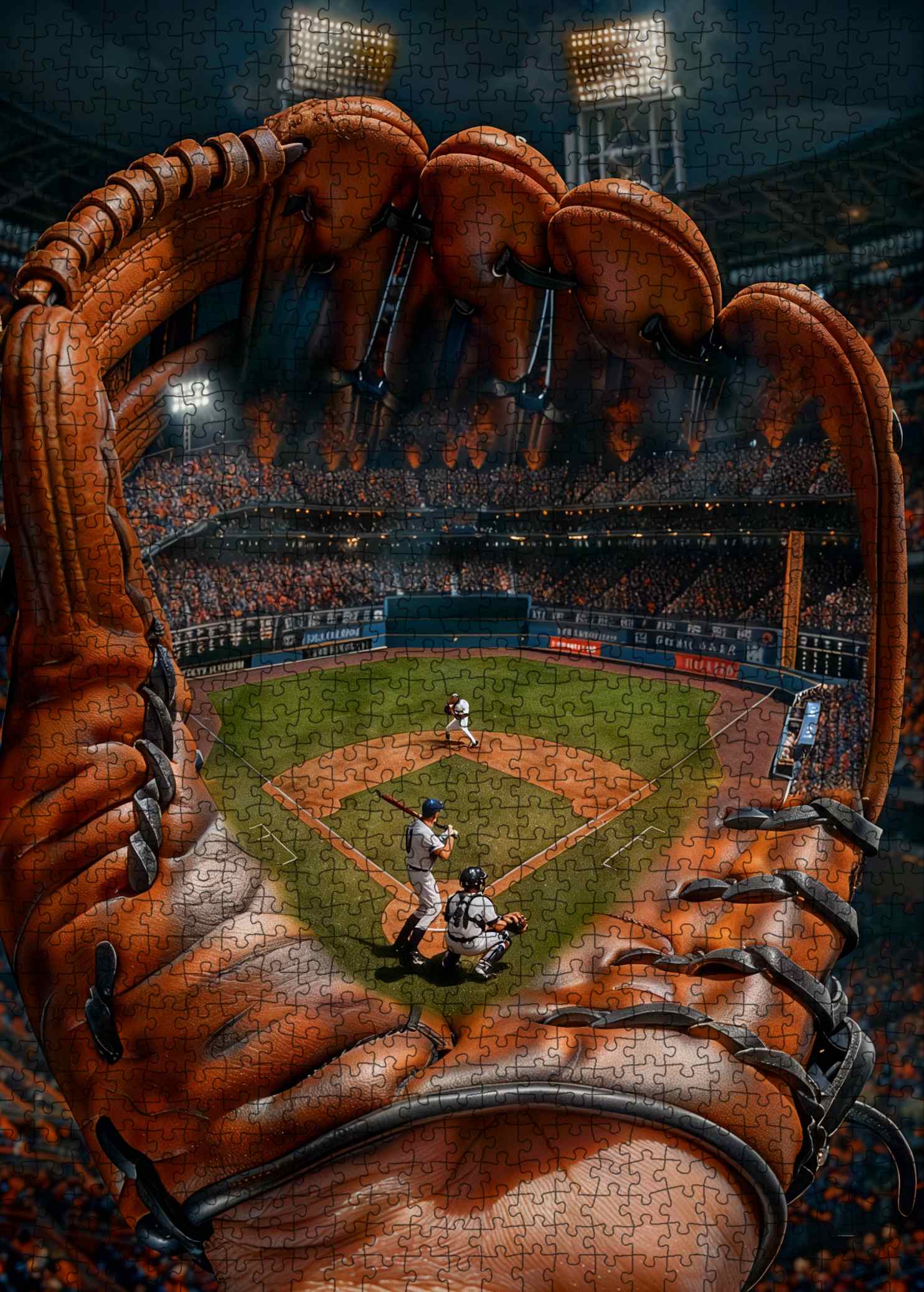 tucocoo-giant-glove-night-baseball-puzzle-1000-teile-sport image 2