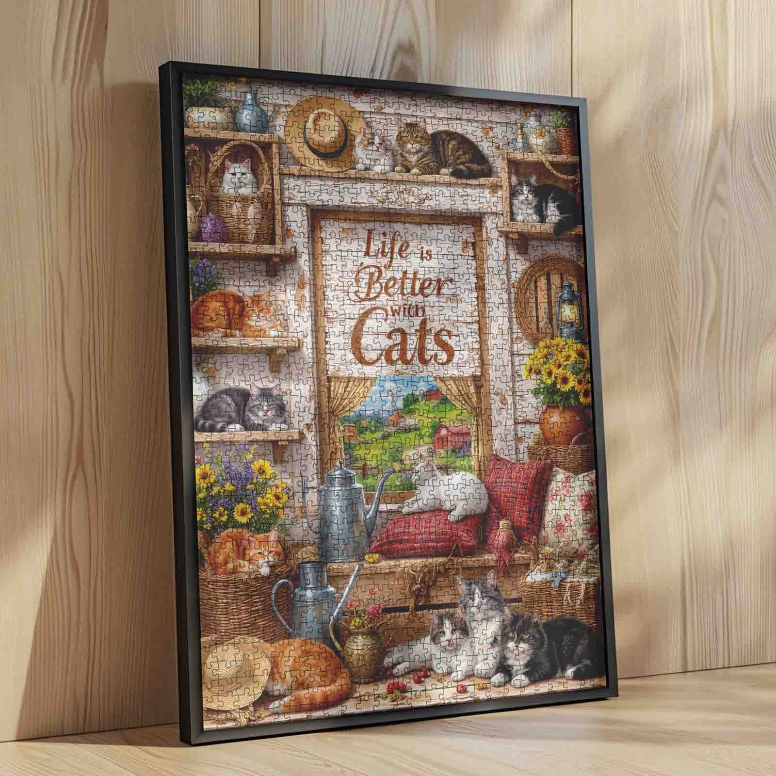 tucocoo-jigsaw-puzzles-life-better-with-cats-puzzle-1000-teile-katzen image 4