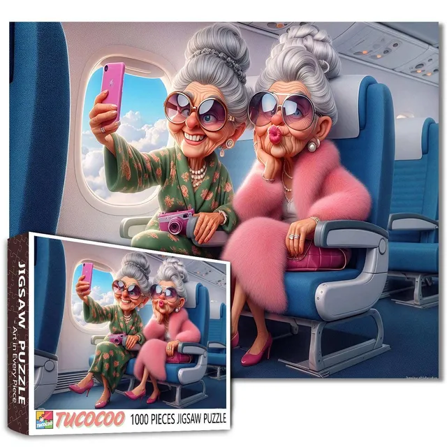tucocoo-glamorous-grandmas-selfie-puzzle-1000-teile-humor image 1