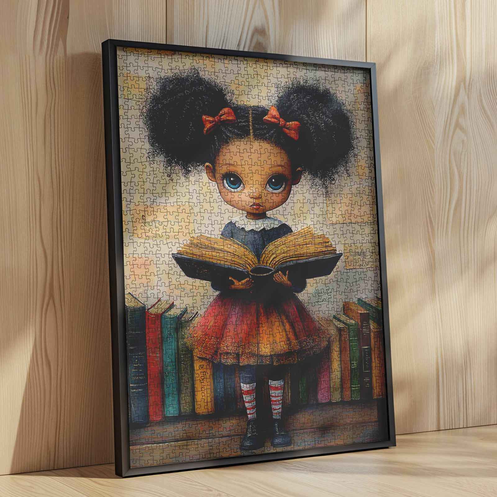 tucocoo-girl-with-book-colorful-skirt-puzzle-1000-teile image 4