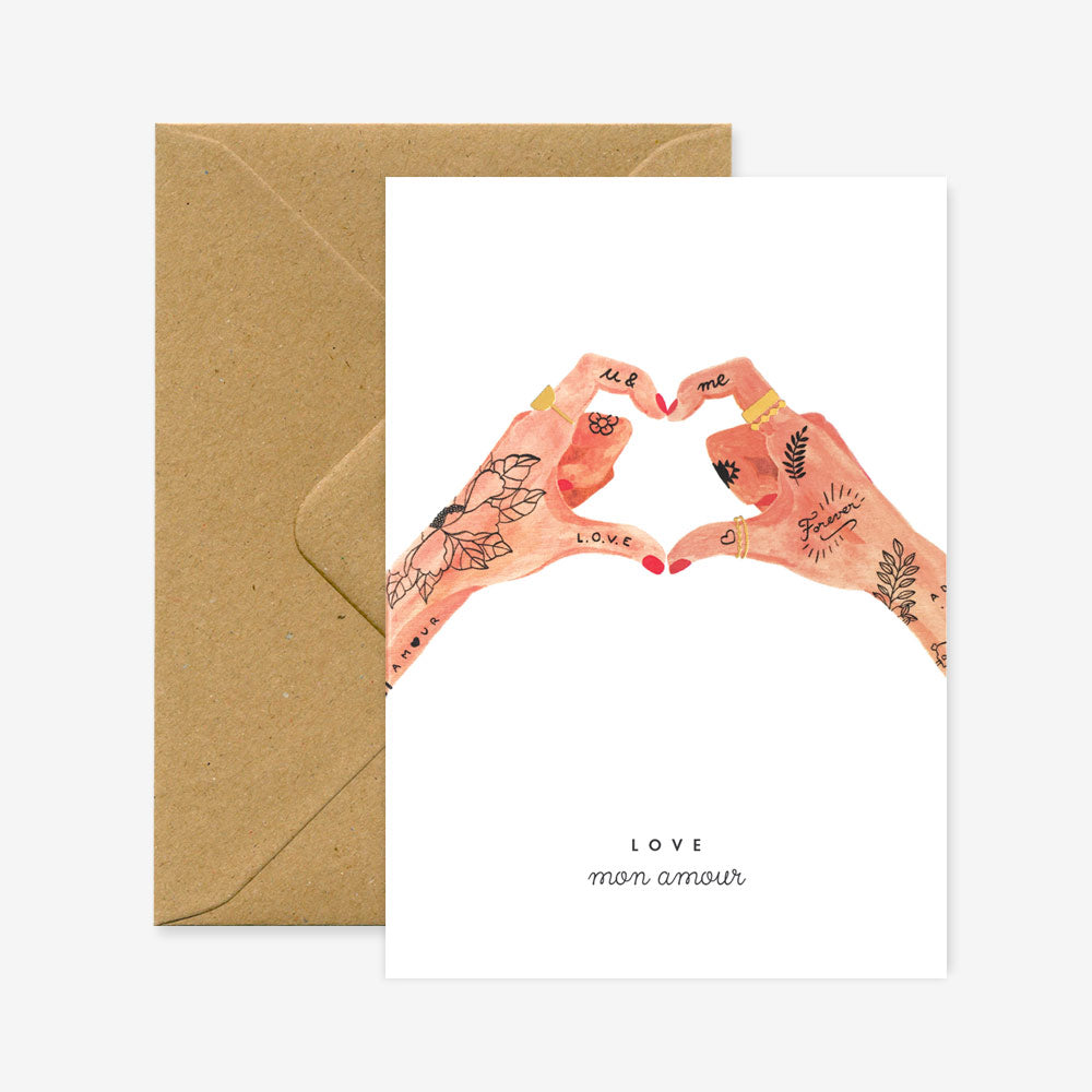 all-the-ways-to-say-hands-of-love-grusskarte-a6-liebe image 1