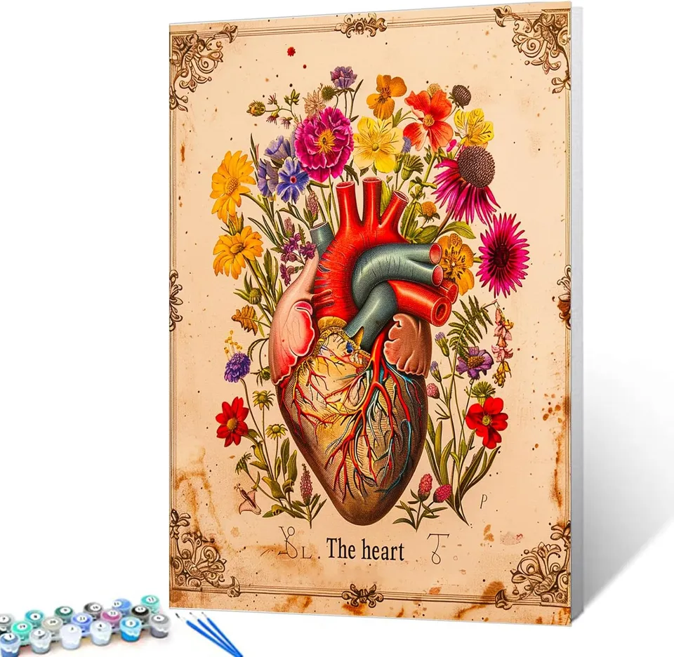 tucocoo-flowers-around-the-heart-malen-nach-zahlen-40x50cm image 1