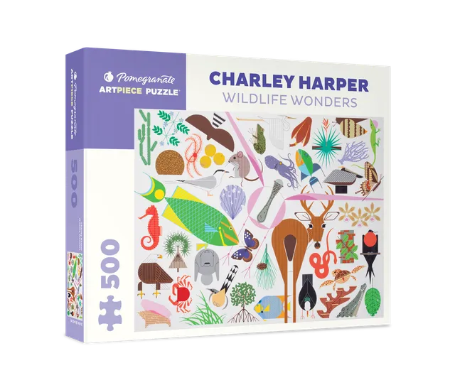 pomegranate-jigsaw-puzzles-charley-harper-wildlife-wonders-puzzle-500-teile image 1