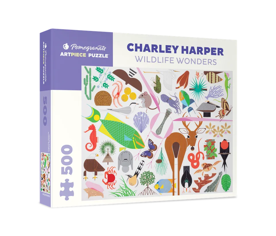 pomegranate-jigsaw-puzzles-charley-harper-wildlife-wonders-puzzle-500-teile image 1