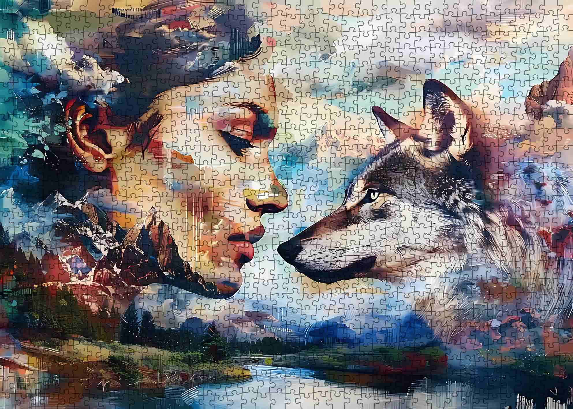 tucocoo-woman-and-wolf-puzzle-1000-teile-tier image 2