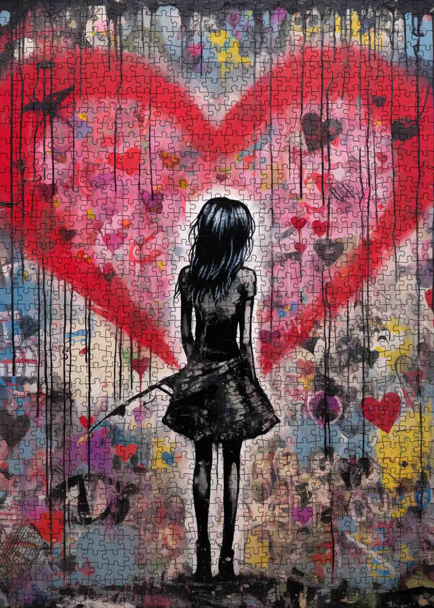 tucocoo-heart-butterfly-graffiti-puzzle-1000-teile-frau image 2
