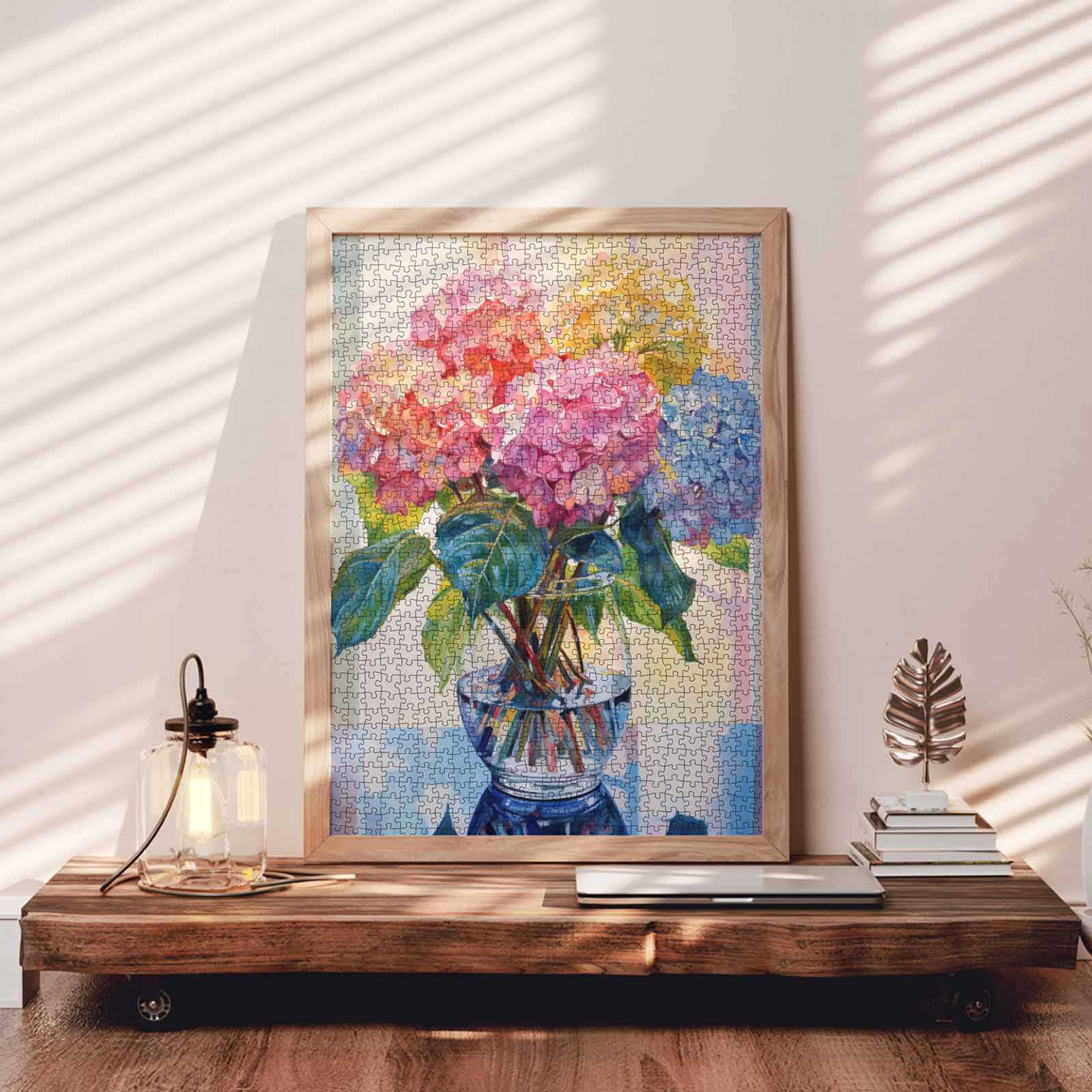 tucocoo-colorful-hydrangeas-in-vase-puzzle-1000-teile-blumen image 3