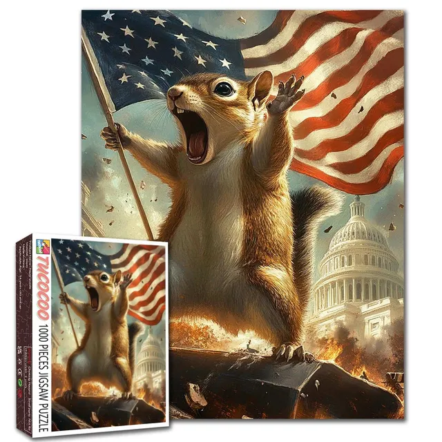 tucocoo-funny-patriotic-squirrel-puzzle-1000-teile-eichh-rnchen image 1