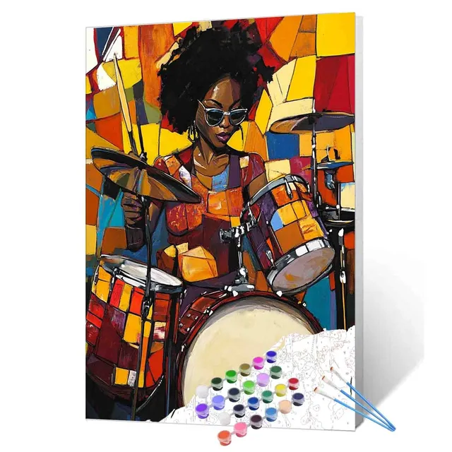 tucocoo-drummer-queen-malen-nach-zahlen-40x50-musik image 1