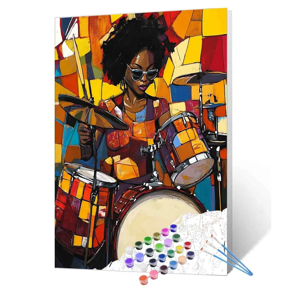 tucocoo-drummer-queen-malen-nach-zahlen-40x50-musik image 1