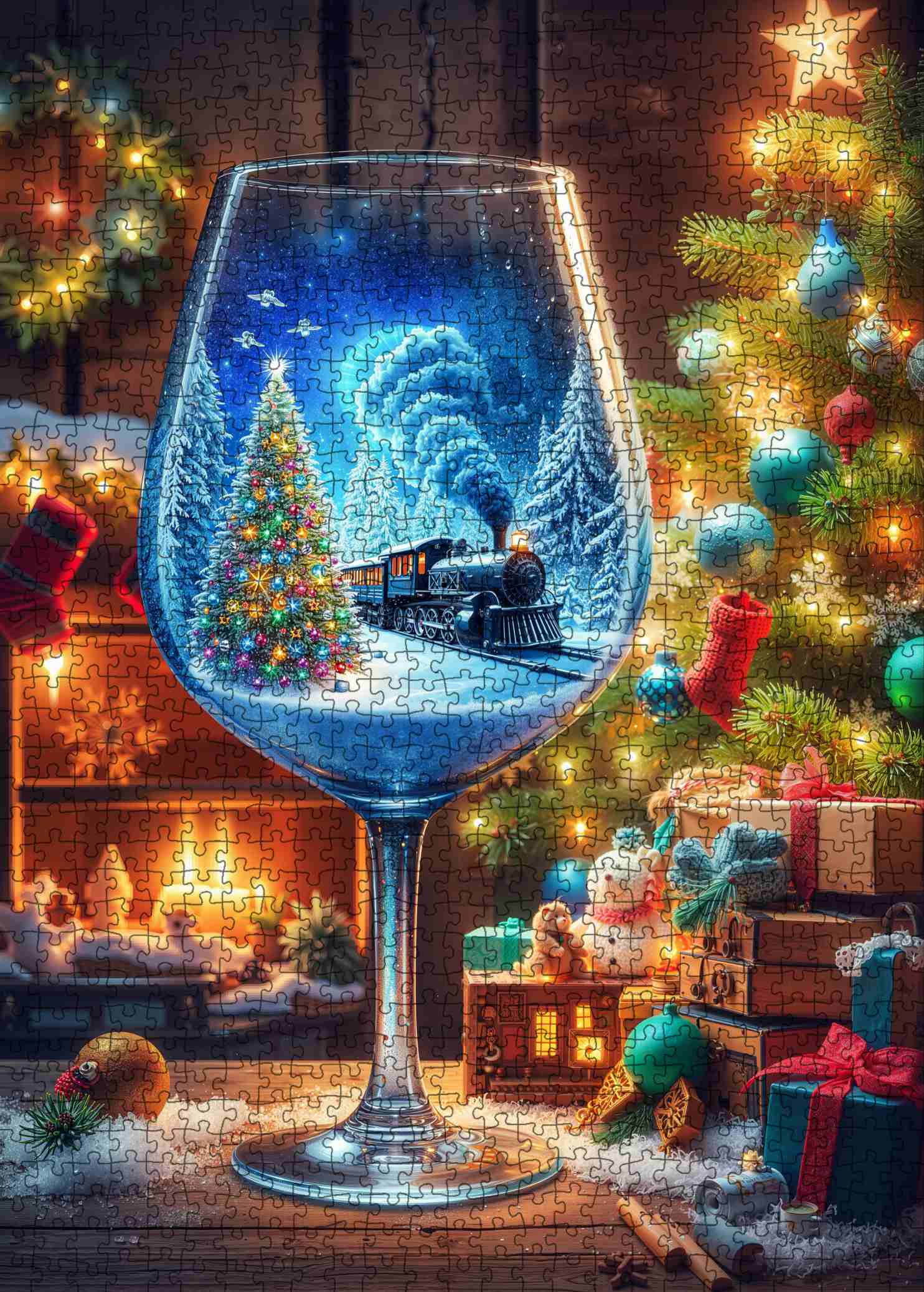 tucocoo-weihnachtszug-im-weinglas-puzzle-1000-teile image 2