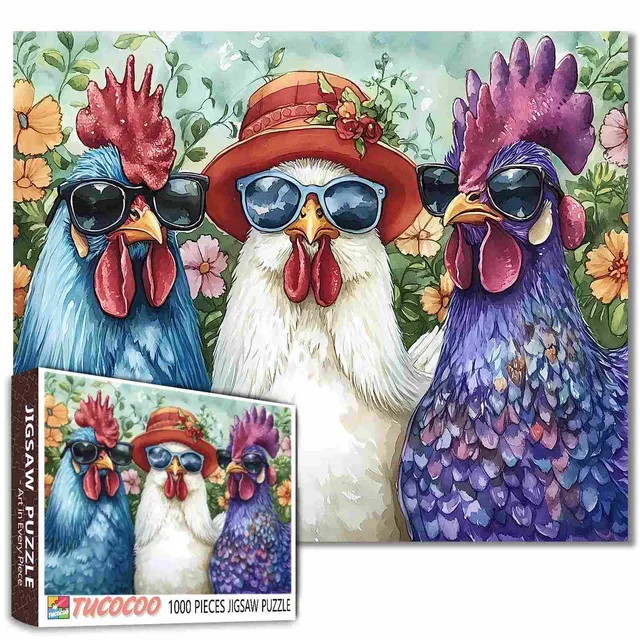 tucocoo-3-blue-roosters-puzzle-1000-teile-h-hne image 1