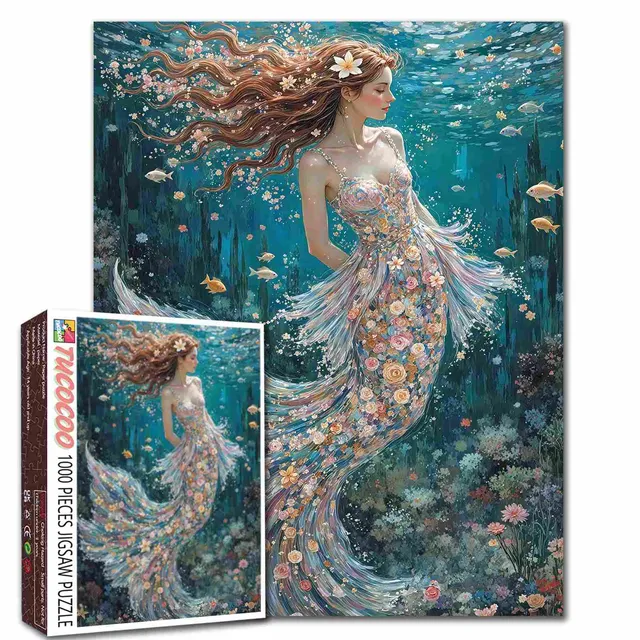 tucocoo-jigsaw-puzzles-graceful-mermaid-puzzle-1000-teile-meerjungfrau image 1