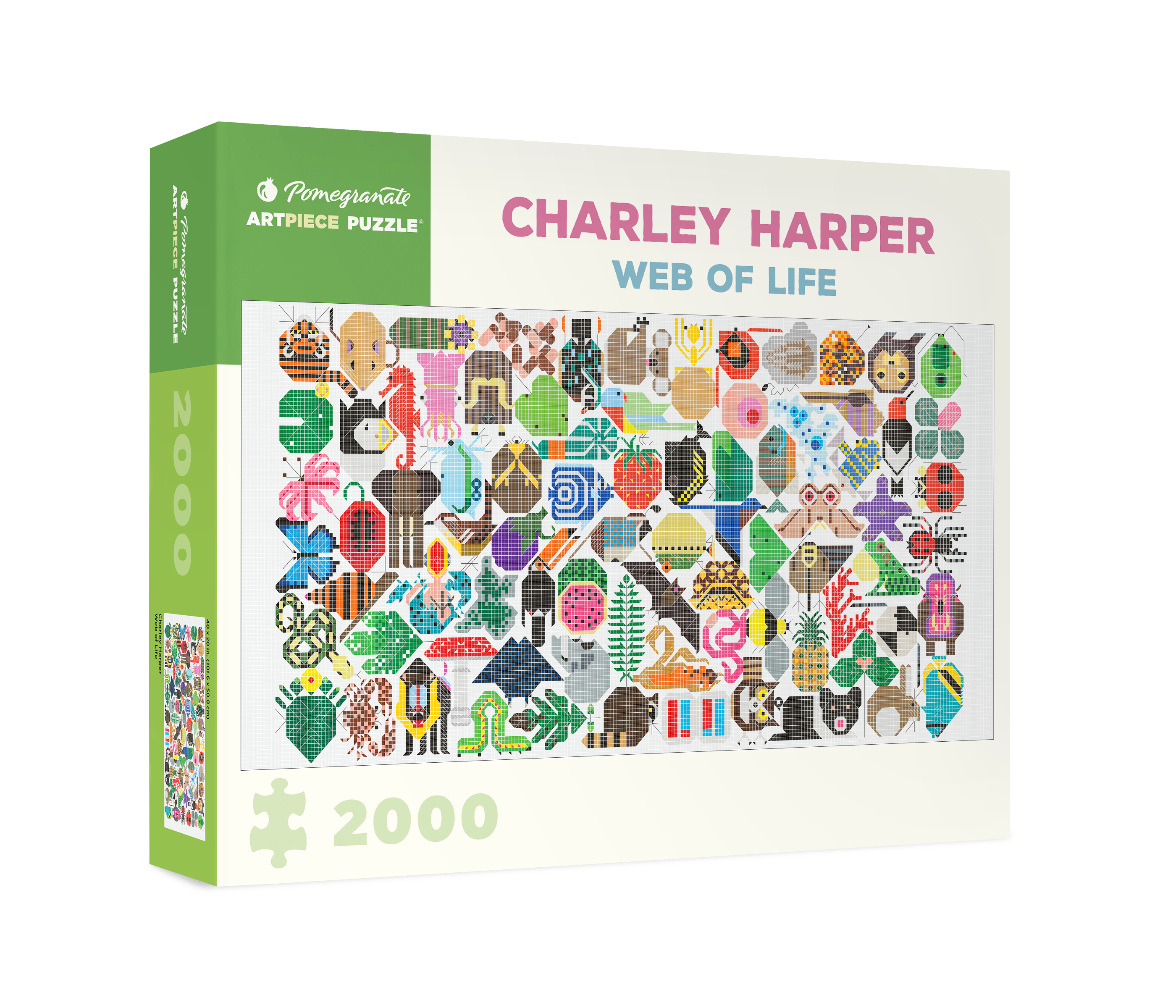 pomegranate-charley-harper-web-of-life-puzzle-2000-teile-tiere image 1