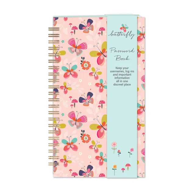 otter-house-butterflies-passwortbuch-schmetterling-notizbuch image 1